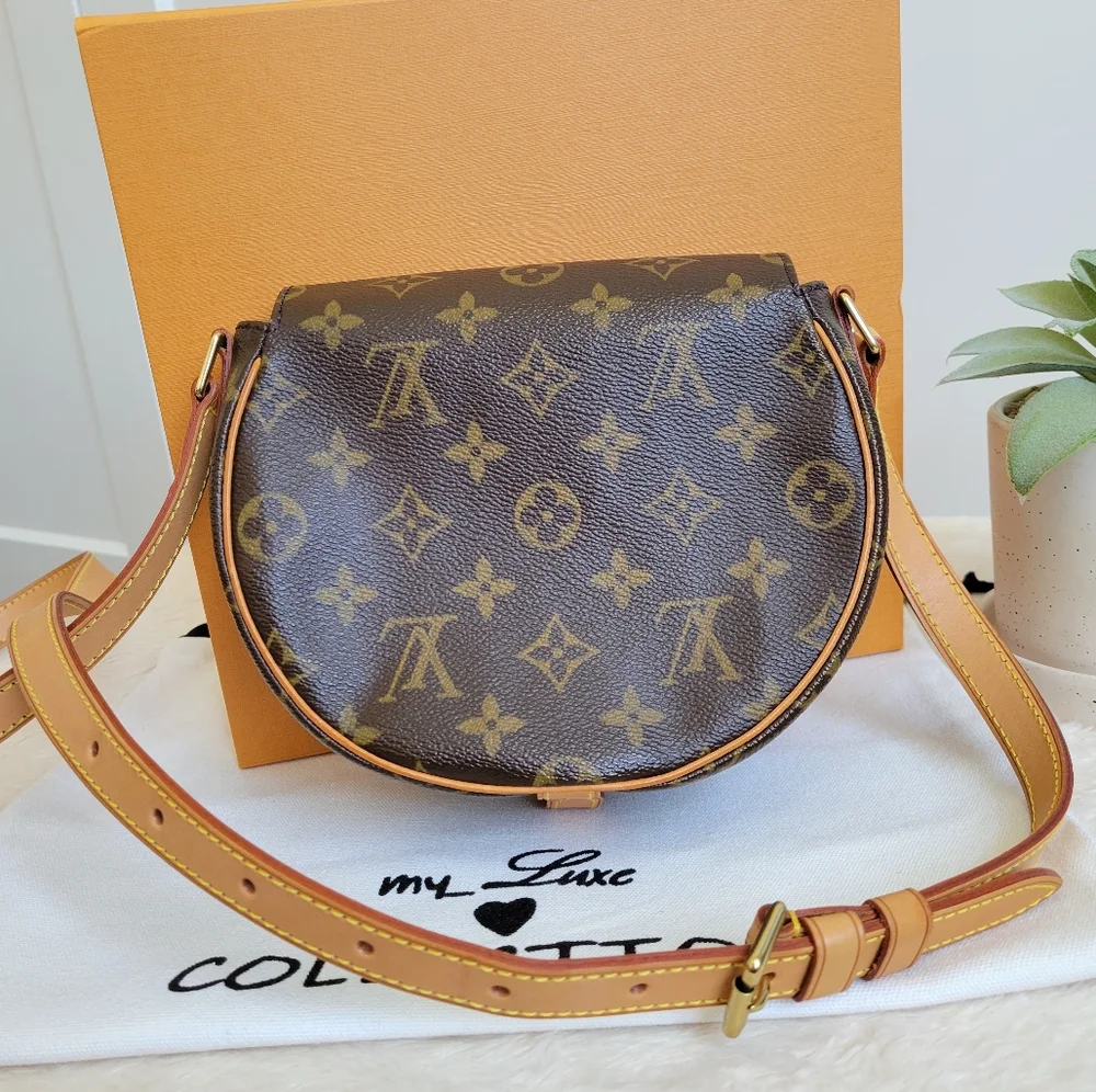 VERY CUTE ❤️Authentic LOUIS VUITTON Tambourine Shoulder/Crossbody Bag Monogram